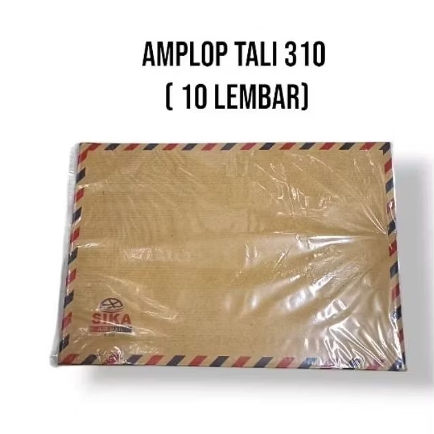 

amplop tali 310 sika map coklat tali air mail ( 10 lembar)
