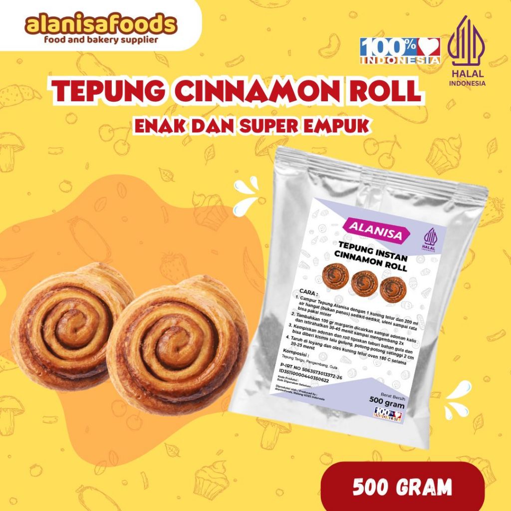

TEPUNG instan CINNAMON ROLL 500GR