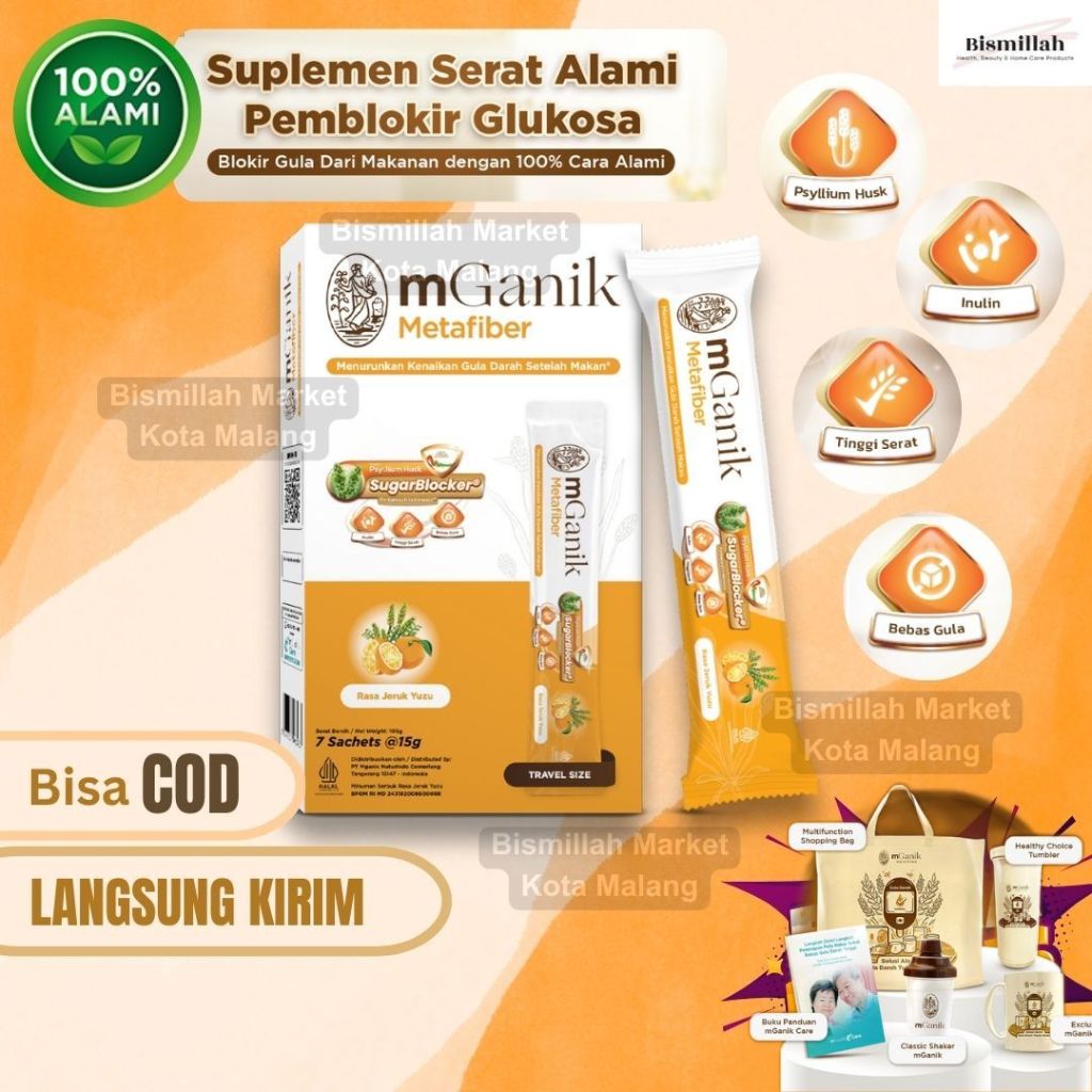 MGANIK METAFIBER SACHET / M GANIK / UNTUK DIABETES / 100% ORIGINAL