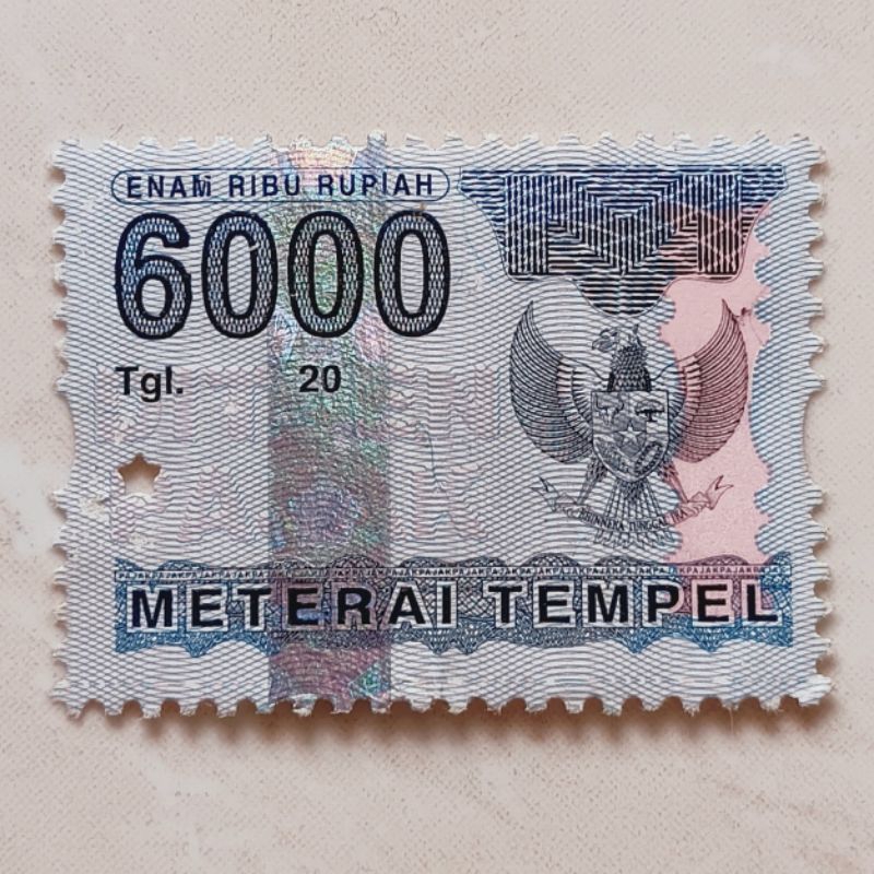 

Materai Meterai Tahun 2006 - 2009 Nominal 6.000 Mint