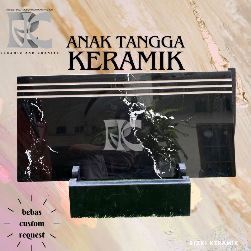 Pijakan granit anak tangga 30x60 Arcelio black