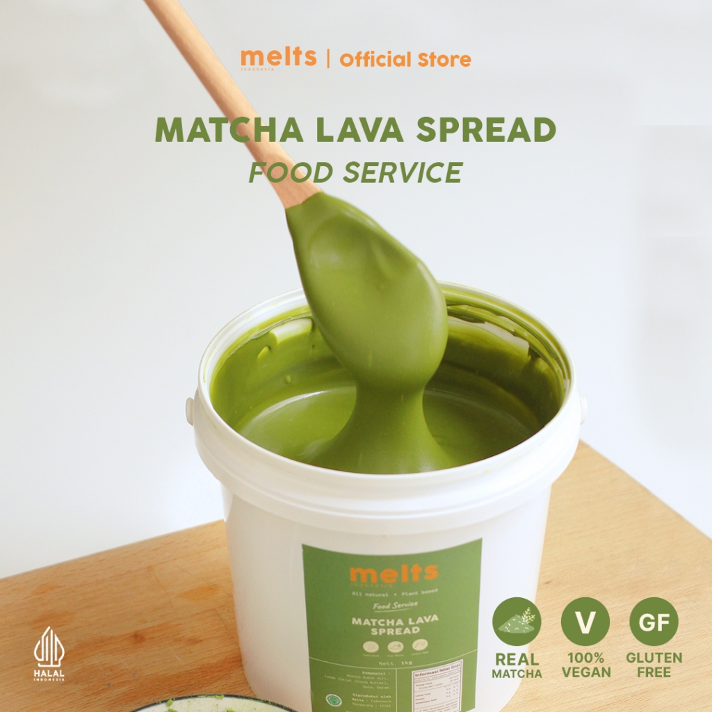 Melts Food Service Matcha Lava spread selai coklat Kiloan 1 kg untuk Baking dan bahan Kue