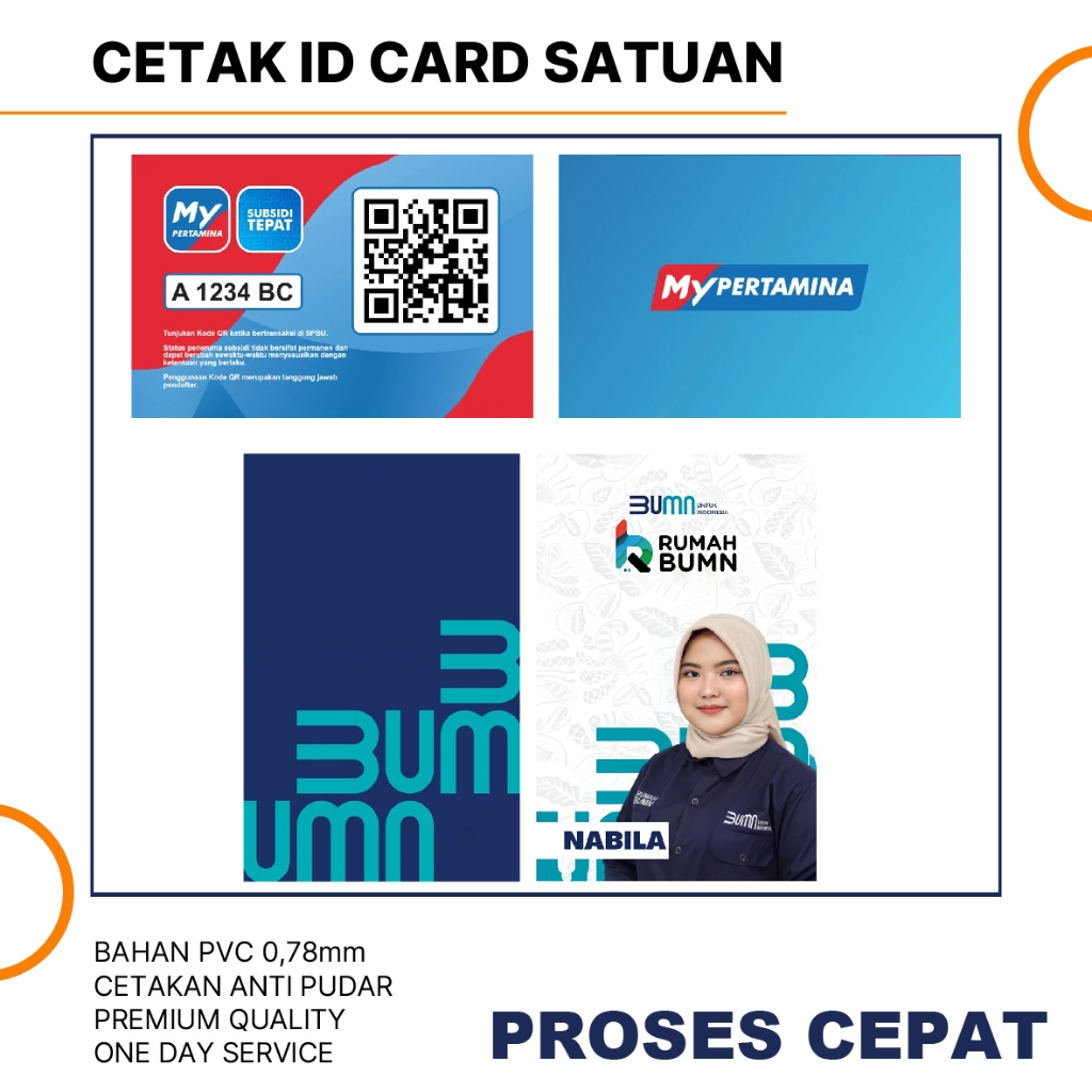 

Cetak Id Card / Cetak kartu PVC/ ID Card BUMN