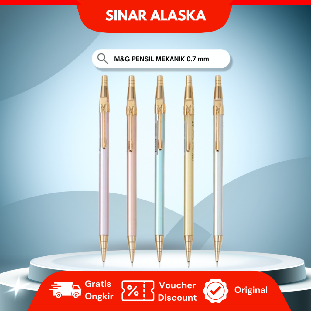 

M&G Metal Mechanical Pencil / Pensil Klasik Mekanik Besi Warna Warni 0.7mm