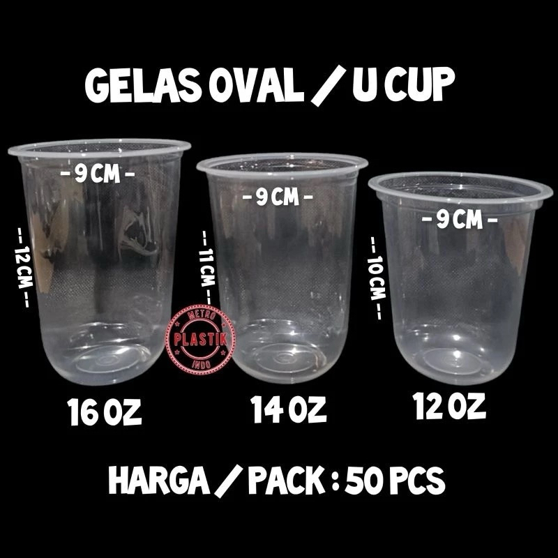 

cup gelas plastik oval 16 oz merk tiptop isi 50 pcs / Gelas Oval / Gelas cup / Gelas Plastik