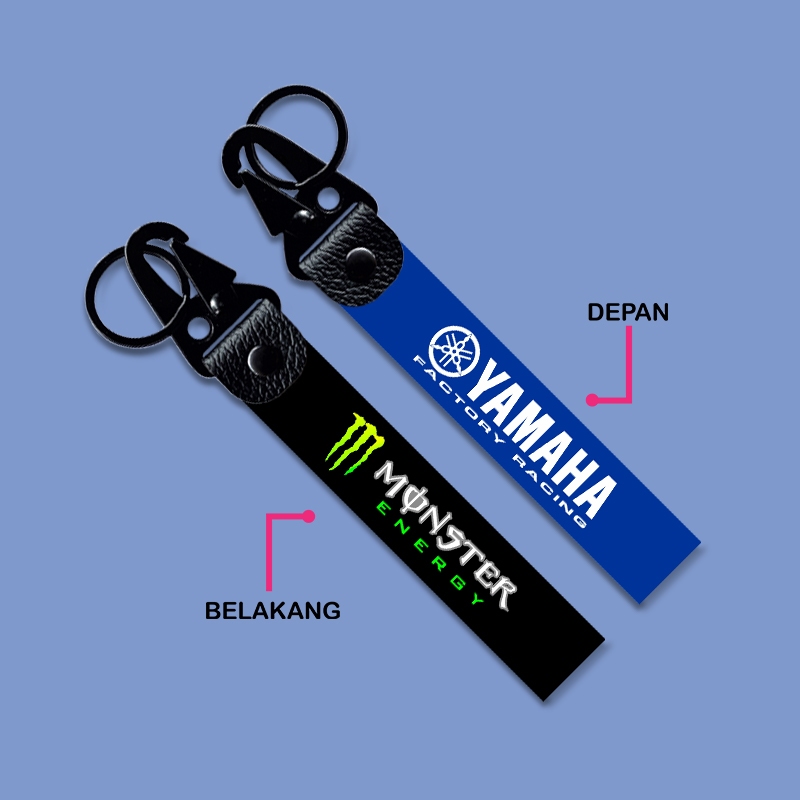 GANTUNGAN KUNCI PREMIUM YAMAHA MONSTER  ENERGY KEYCHAIN SEPDA MOTOR KEREN RACING TEAM MOTOGP RACE AK