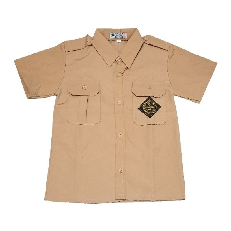 COD BAJU PRAMUKA SD ANAK LAKI-LAKI MODEL LENGAN PENDEK BAHAN OXFORD HALUS TERBARU