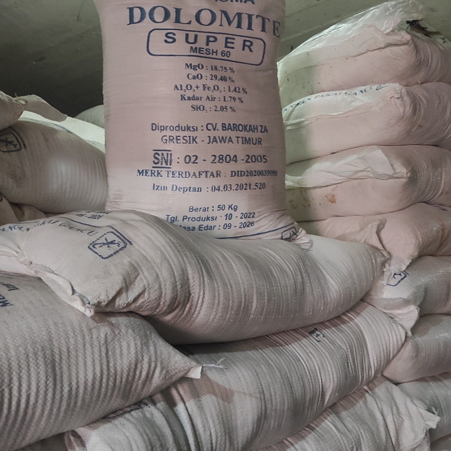 PUPUK DOLOMITE KEMASAN 50KG