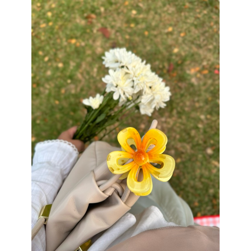 Jepit Rambut Bunga 7cm | Flower Hair Claw Clip