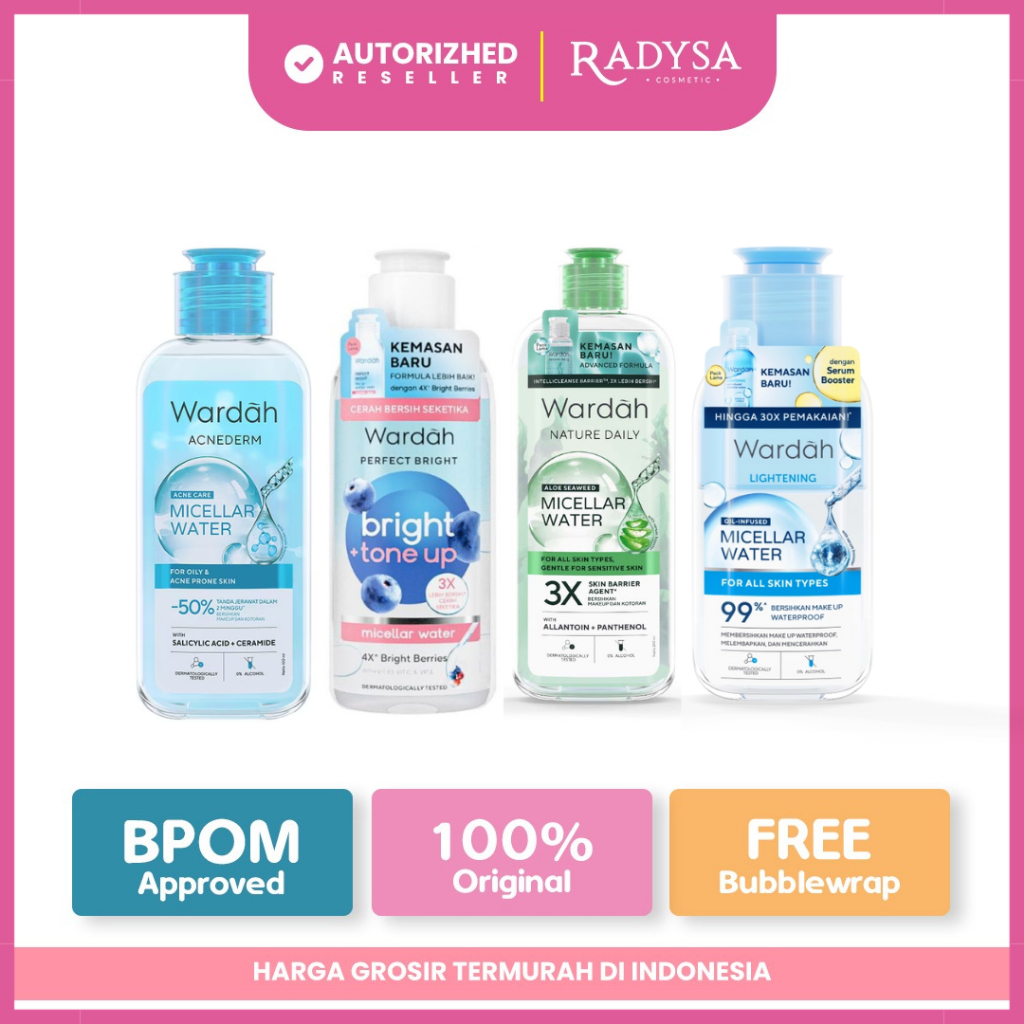 Wardah Micellar Water Make Up Remover Pembersih Make Up Wajah