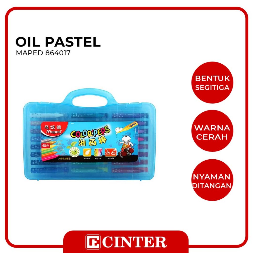 

MAPED - PEWARNA / KRAYON MINYAK LILIN / PASTEL MINYAK / CRAYON OIL PASTEL 48W CARDBOARD 864017
