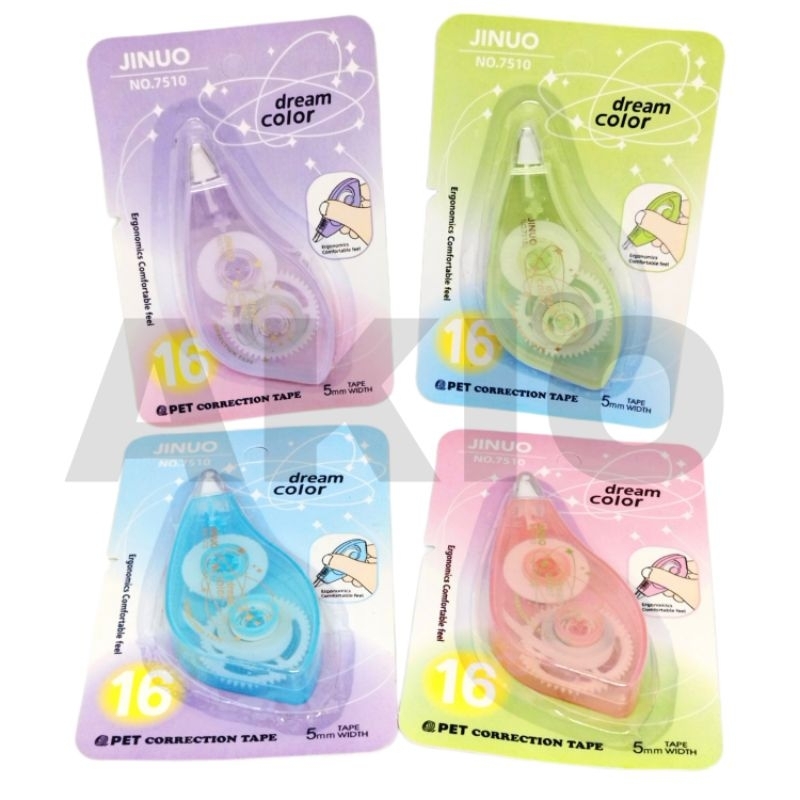 

Tip ex Kertas Roll DREAM COLOR JINUO 7510 16m Correction Tape Aesthetic Murah