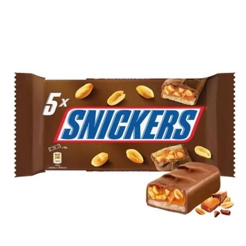 

Cokelat SNICKERS Chocolate Bars 250gram isi 5 pcs Ori Jastip