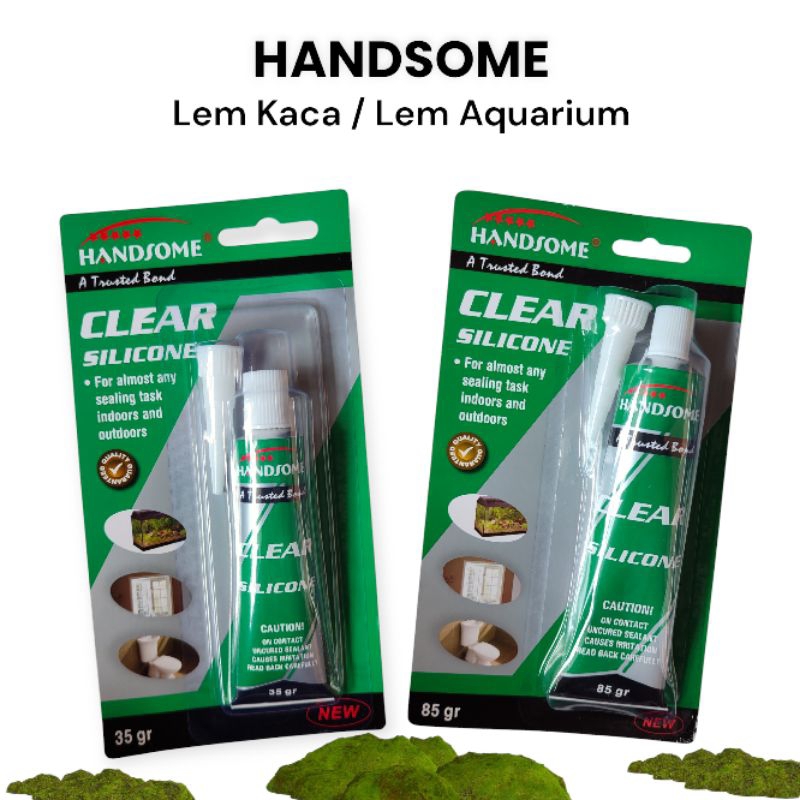 Lem Aquarium 35gr, 85gr HANDSOME/ Lem Kaca/ Lem sealent