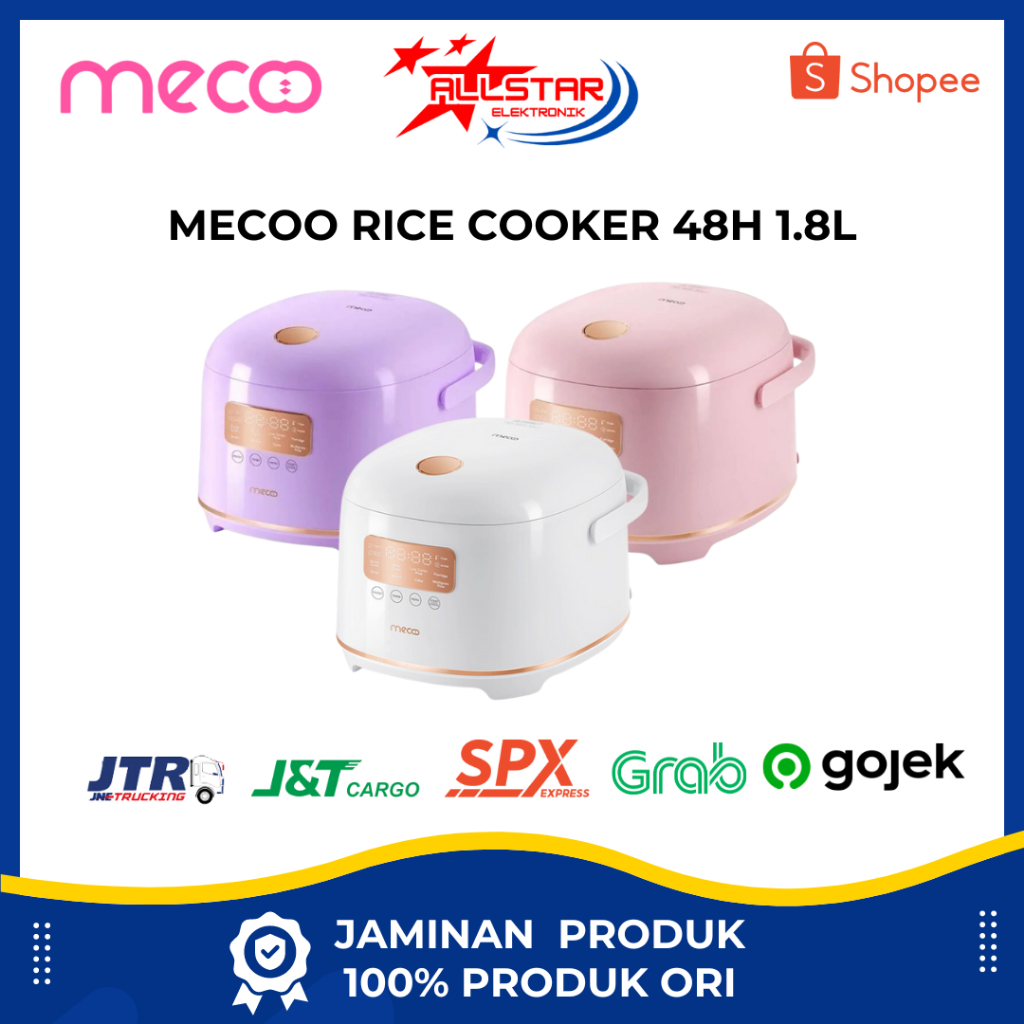 Rice Cooker Mecoo Digital Aesthetic Low Carbo 1.8L Low Carbo Low Sugar 400Watt