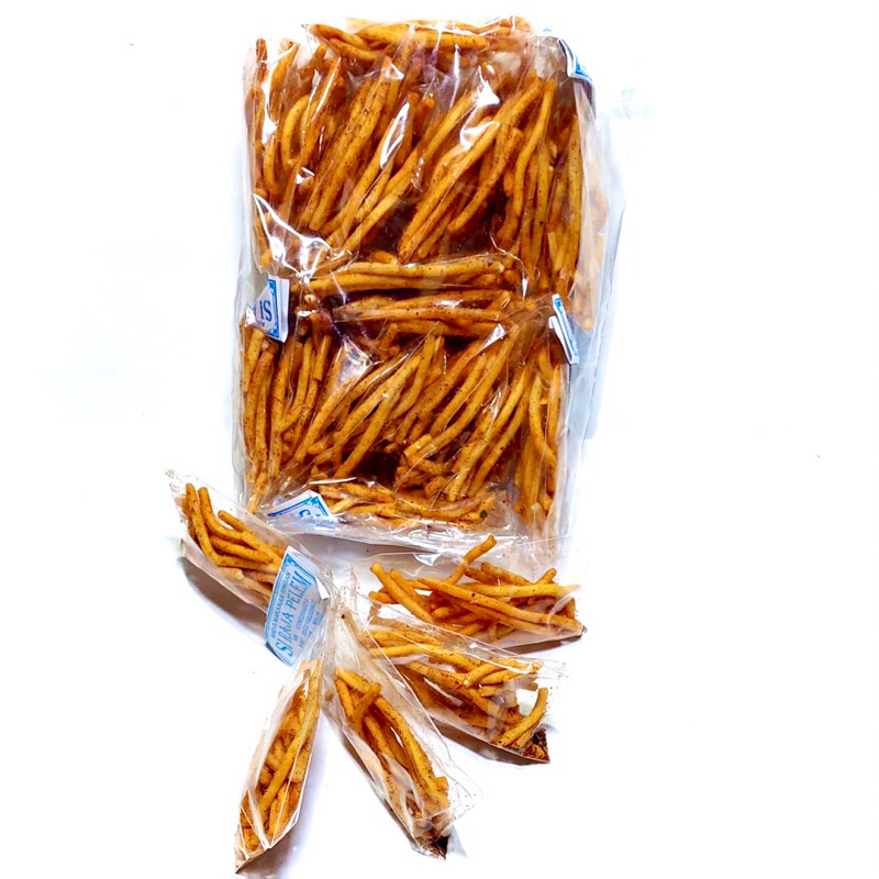 

Kripik sistik Pedas ( 1 pak isi 20 pcs x 12g )