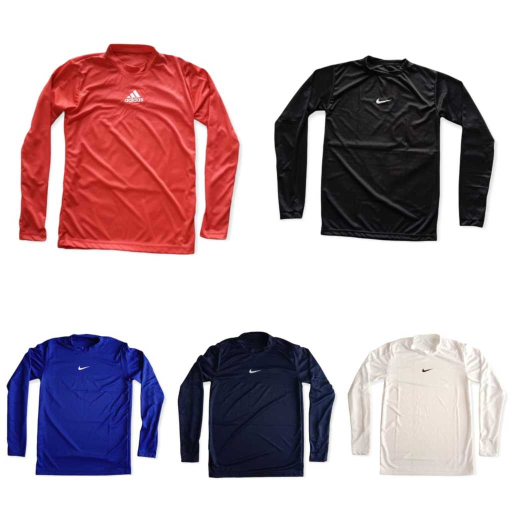 Baselayer manset baju kaos ketat panjang thumbole nike