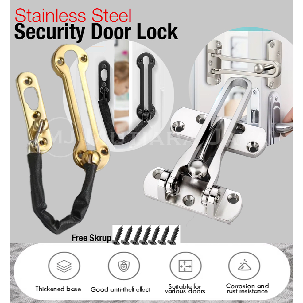 GEMBOK Grendel Kunci Rantai Pintu Kamar Hotel 30 PJG