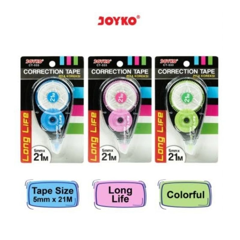

Joyko Correction Tape tip-x kertas roll 21m CT-533