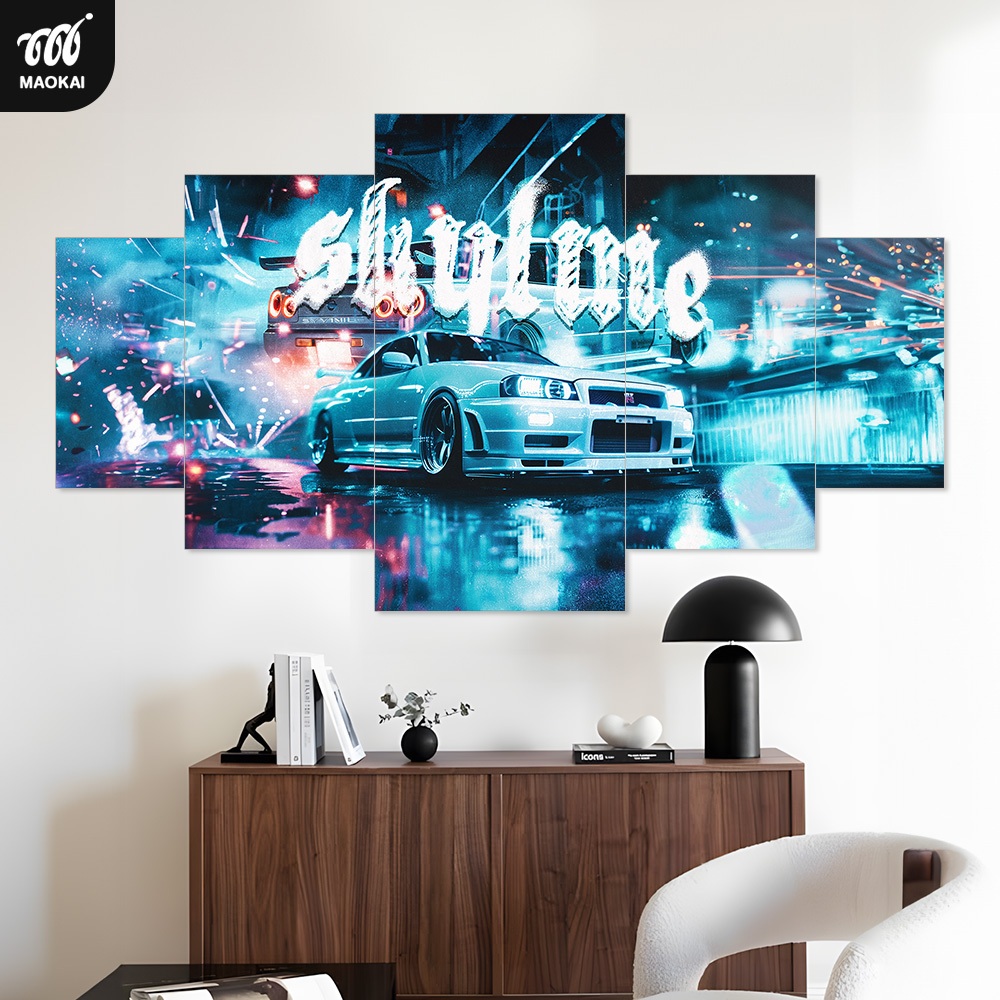 MAOKAI Poster Combo NISSAN GTR R34 SKYLlNE