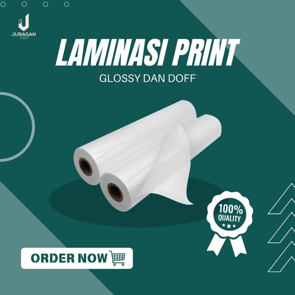 Laminasi Print Meteran Glossy dan Doff Meteran
