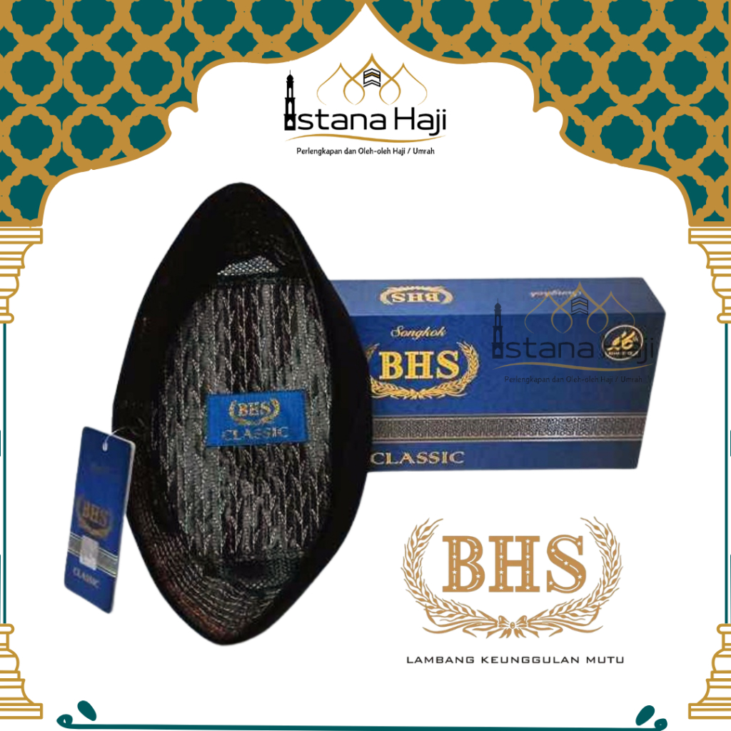 Peci BHS Songkok Hitam Nasional Ac Tinggi 8 9 dan10 Peci Bhs Classic