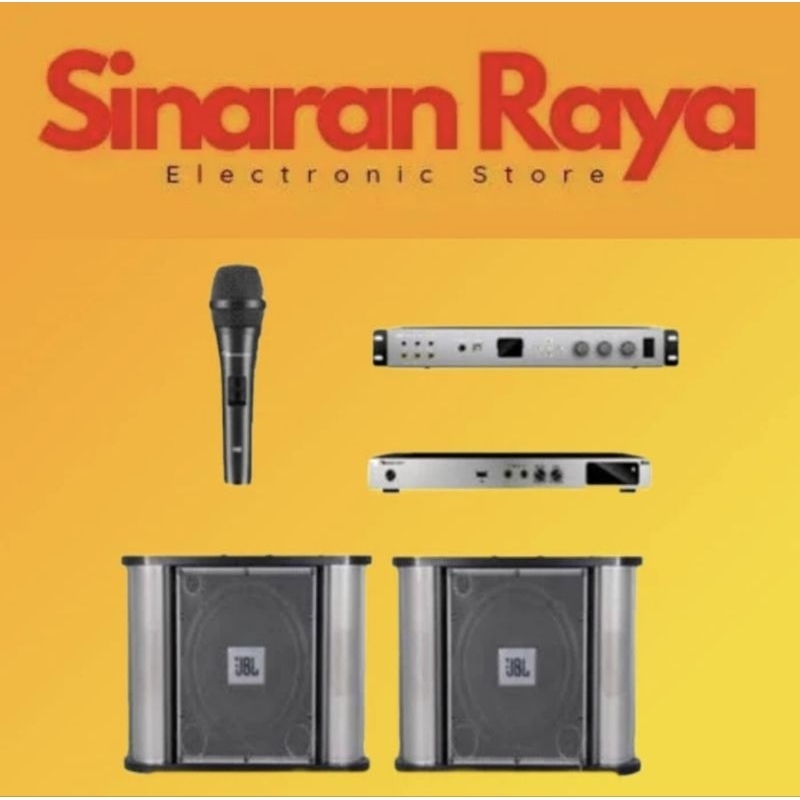 JBL PAKET KARAOKE AMPLI MIC PLAYER SPEAKER