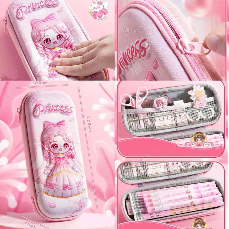 

eva large case pencil box 3d kotak pensil besar capybara unicorn stationary case