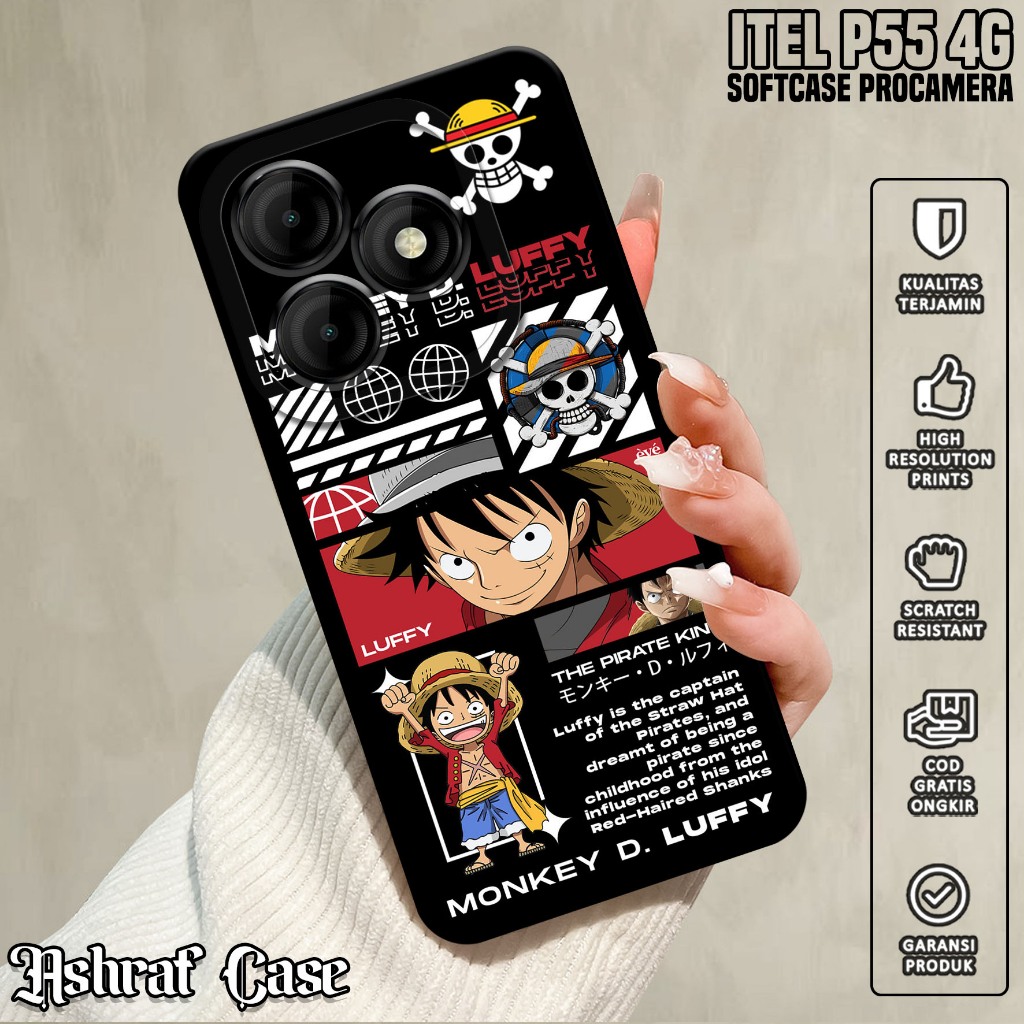 Casing ITEL P55 4G - Casing Hp ITEL P55 4G ( ONE PIECE ) Silikon Hp ITEL P55 4G - Softcase Hp ITEL P
