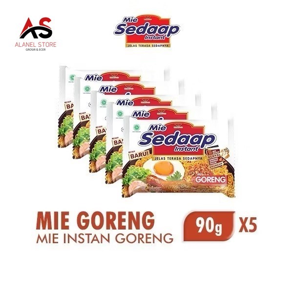 

5 pcs - Sedaap Mie Instant Goreng 90 gr