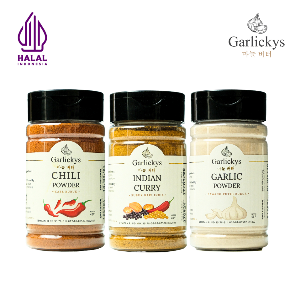 

GARLICKYS Paket Kare India Indian Curry Garlic Powder Chilli Powder Bumbu Dapur Premium Halal