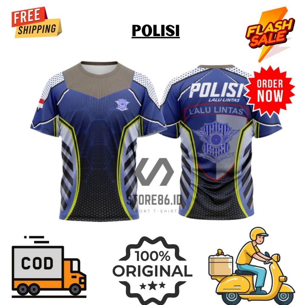 JERSEY POLISI FULLPRINT SUBLIME / KAOS POLISI DRIFIT / JERSEY POLISI  / FULL PRINTING