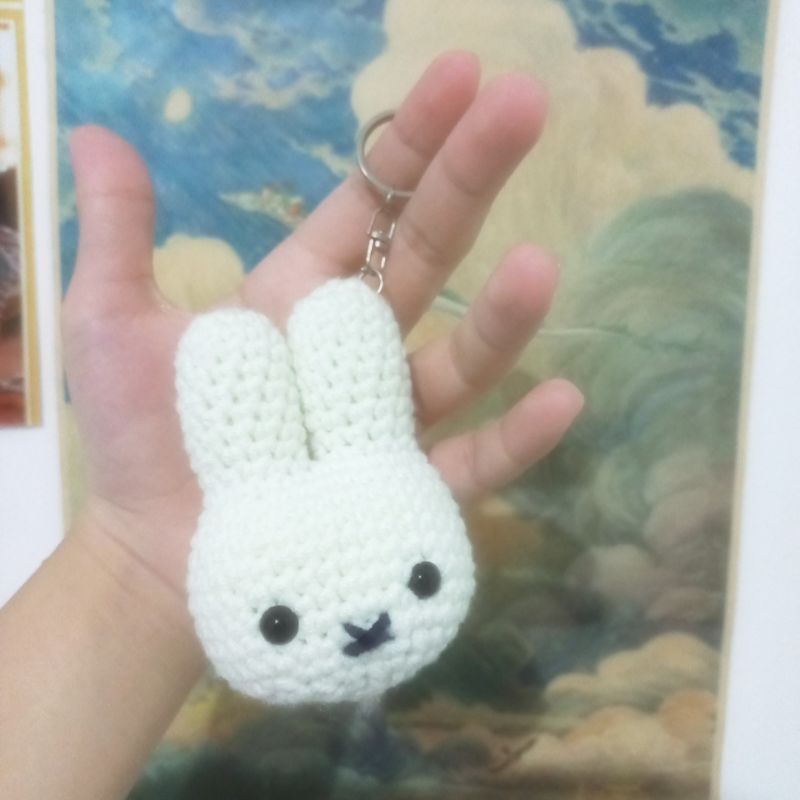 Croblisstudio | Miffy Crochet Keychain Bagcharm aesthetic sawako by croblisstudio