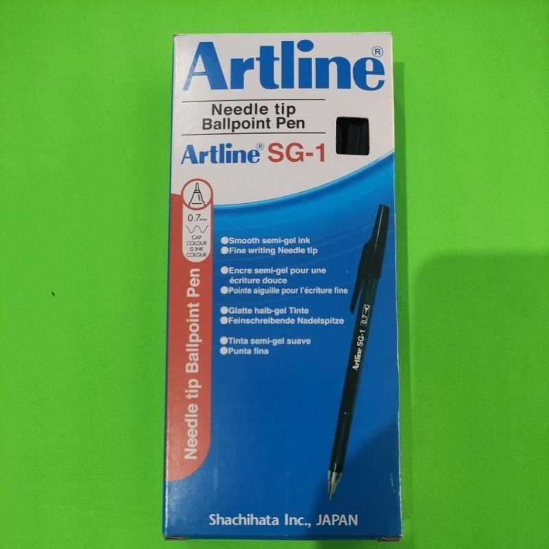 

Ballpoint Pulpen Artline SG-1 Black Kemasan per Lusin (12 pcs)
