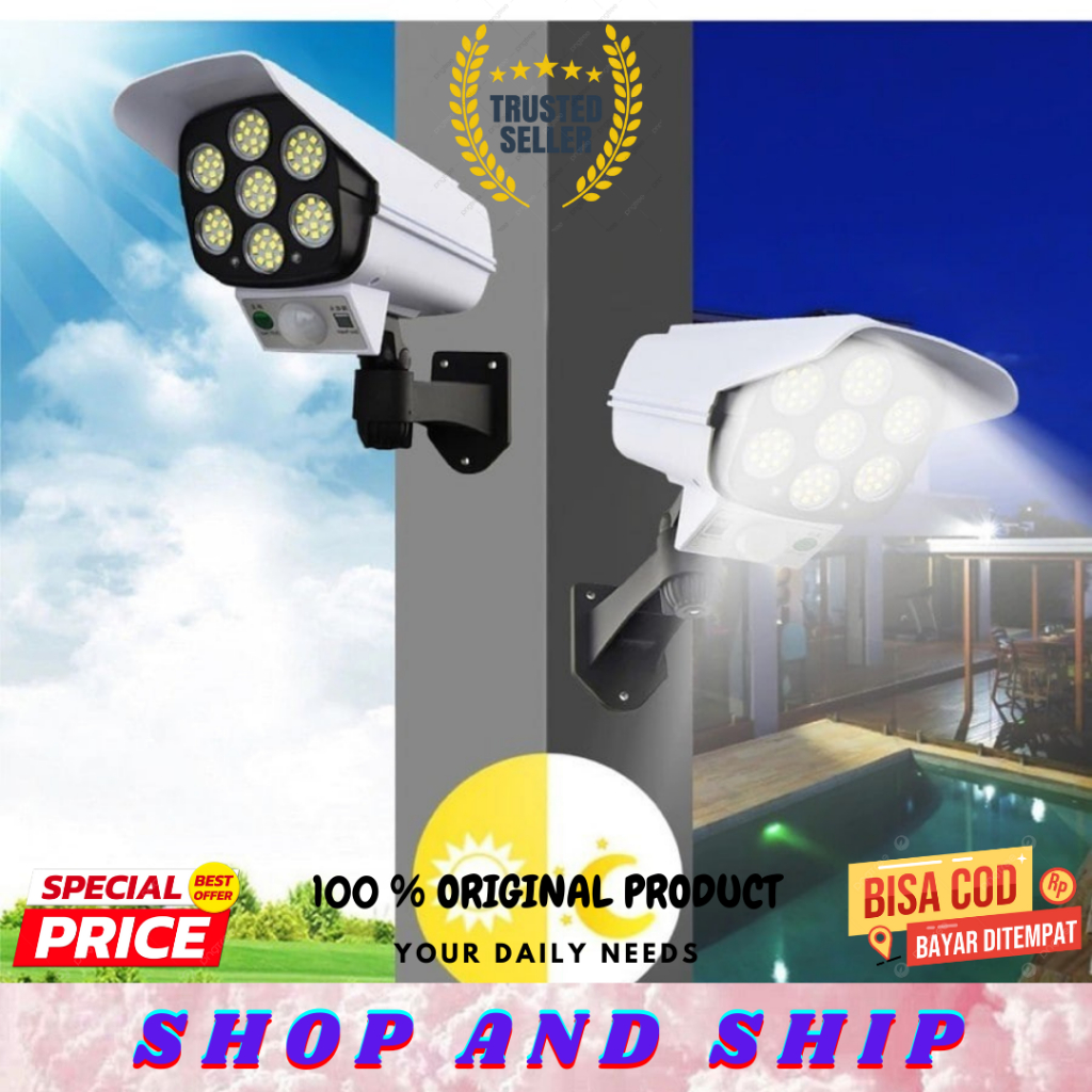 Lampu Luar Dummy CCTV LAMPU SOLAR LED 77 ORIGINAL SAS