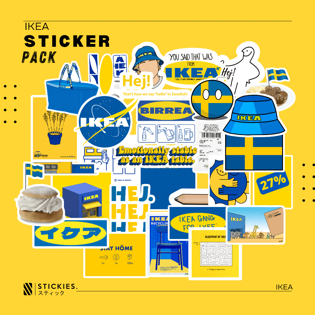 

Stiker/Sticker Pack "IKEA" | High Quality | vinyl | murah