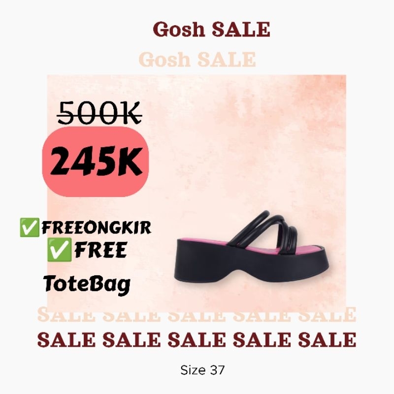 SALE GOSH Sandal Wedges Heels Branded Sepatu Wanita