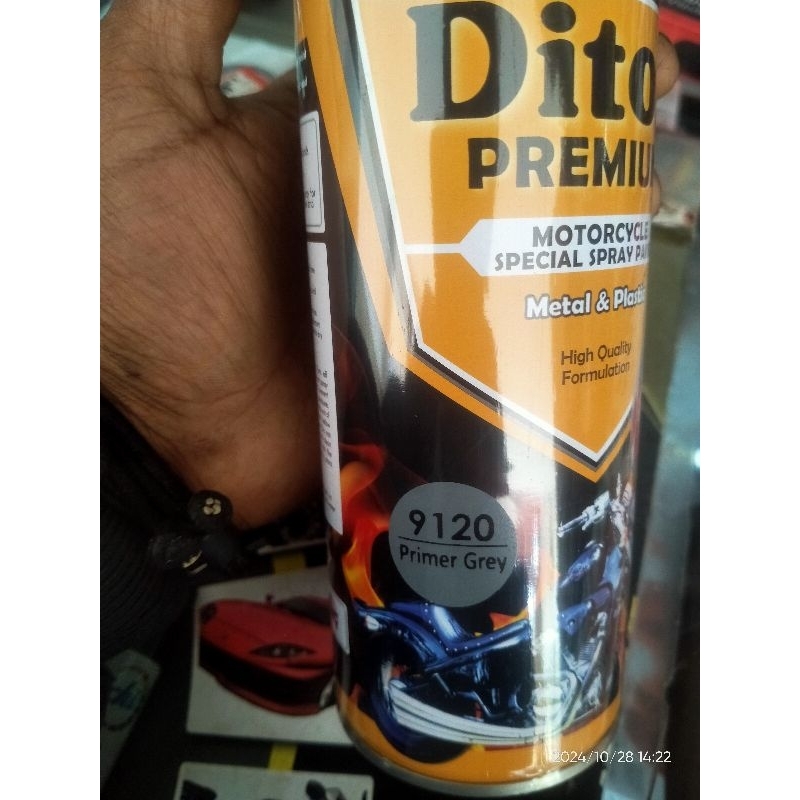 Diton Premium 9120 PRIMER GREY / WARNA DASAR / CAT BLOK MESIN / CAT BODY SEPEDA MOTOR / CAT VELG