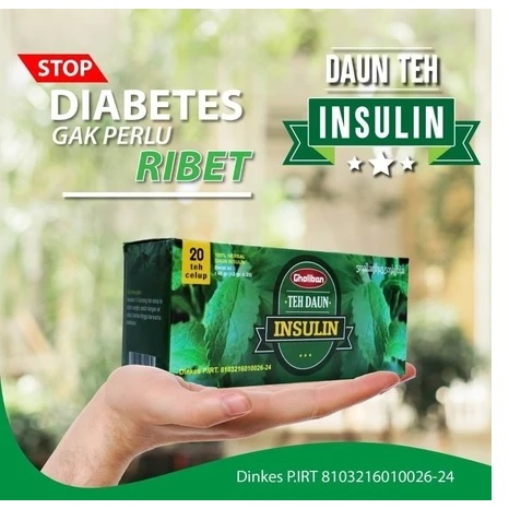 

Teh CELUP Daun Insulin Gholiban GLB ISI 20 celup / teh diabetes menurunkan kadar gula dalam darah