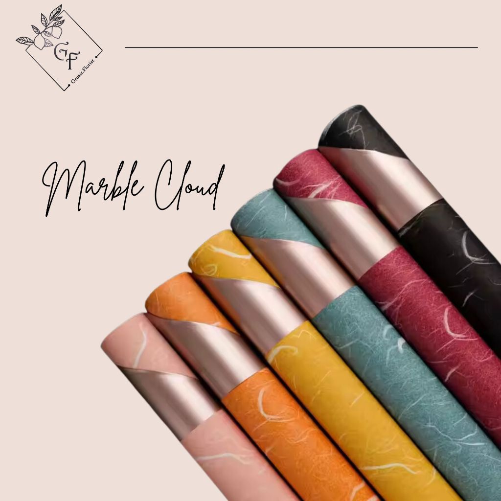 

TERLENGKAP MARBLE CLOUD FLOWER WRAPPING CELLOPHANE KERTAS BUKET Kertas Kado Handbouquet Cellophane