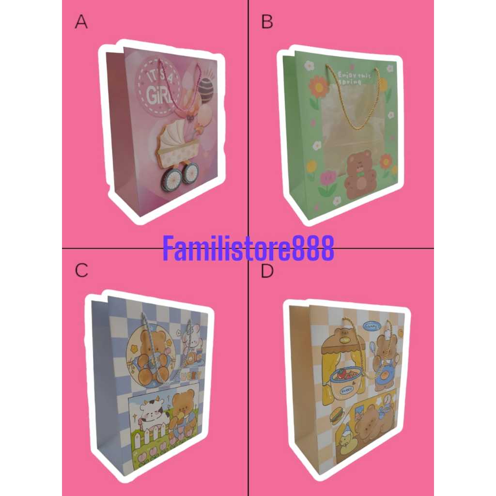 Paper Bag Baby Girl & Boy/Paper Bag Ulang Tahun Anak/Paper Bag Serbaguna