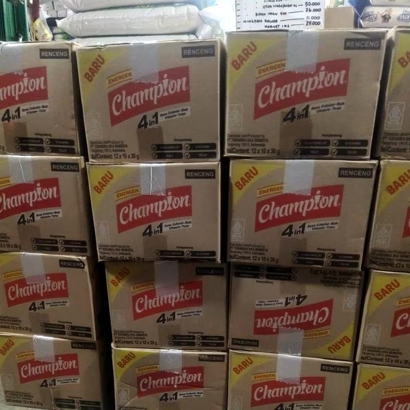 

energen susu champion 4 in 1 / mayora campion 1 karton (dus) isi 12 rcg