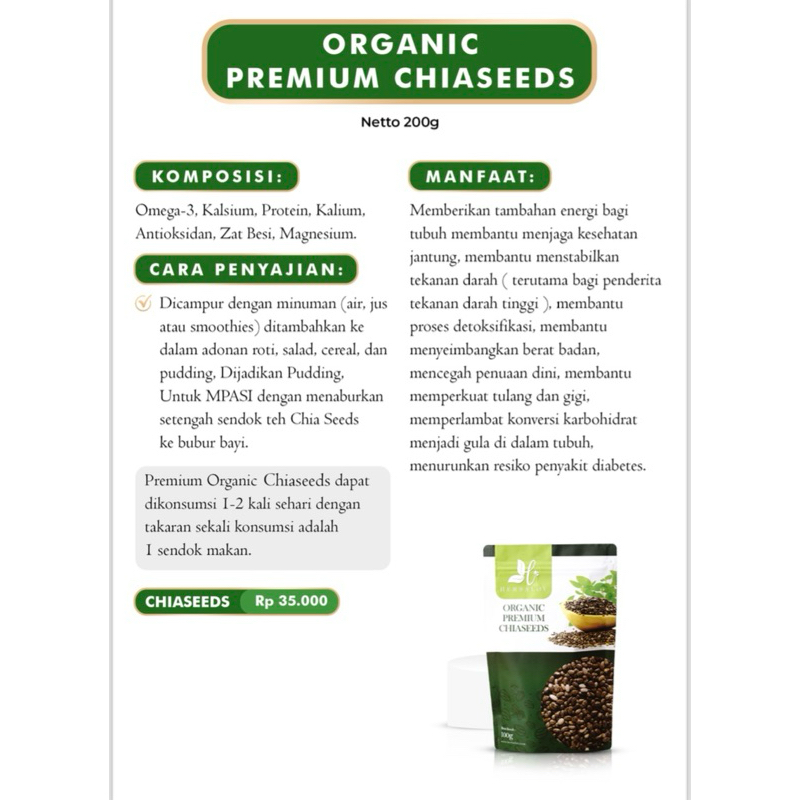 

Organic Premium Chiaseeds