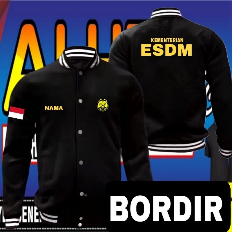 jaket bordir ESDM jaket baseball ESDM jaket kementerian ESDM jaket baseball kementerian ESDM jaket j
