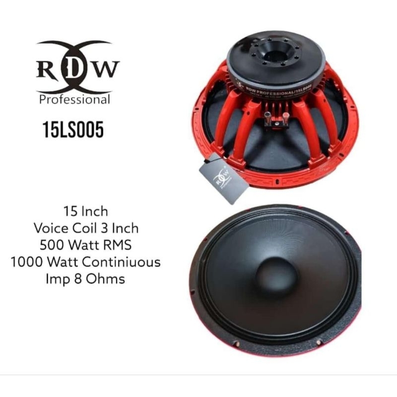 Speaker Komponen By RDW 15LS005 - 15 inch