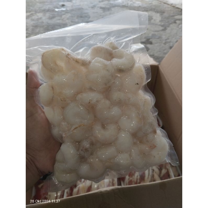 

Udang kupas non cooked stok baru