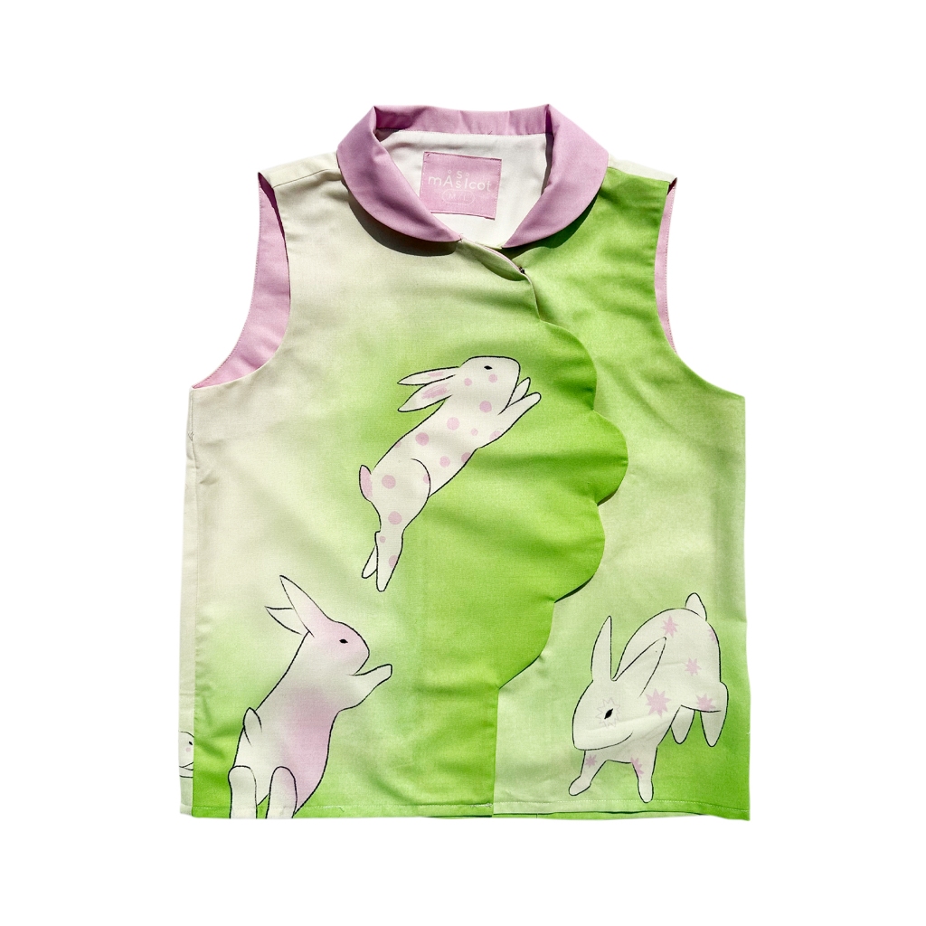 Vest Green Cheongsam - Massicot - Billie Vest Green