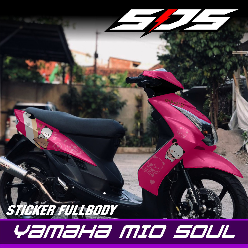 Sticker Motor Full Body Mio Soul Karbu/Lama - Stiker Dekal Striping Variasi Mio Soul Gambar Lucu