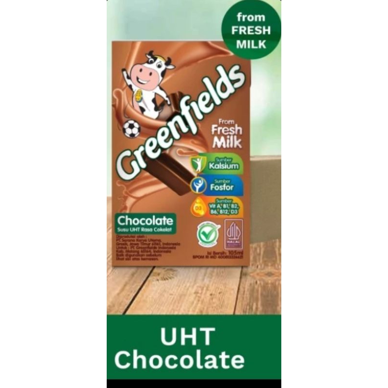 

susu UHT Greenfields coklat 1 dus (40x105ml)