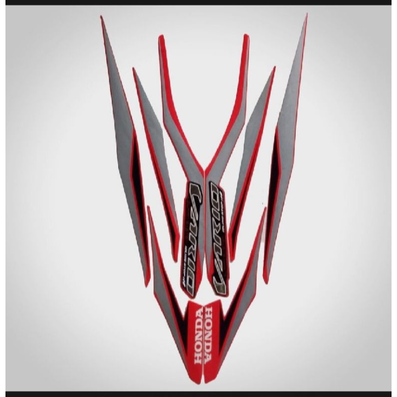 stiker striping lis bodi motor vario iss 125 warna merah tahun 2018 STRIPING STANDAR